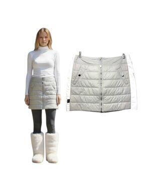 Ohsho Insulated Quilted Skirt Sz L Tan White Outdoor Sports Ski Winter Hiking